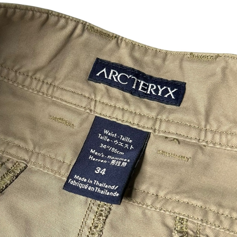 Arc'teryx Adventus Cargo Shorts Tan Beige Hiking Technical Utility Mens 34 - Picture 9 of 13